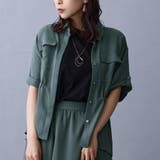 46カーキ | ウエストドロスト半袖シャツ | NICOLE