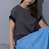 39チャコールグレー | エンボス刺繍Tシャツ | NICOLE