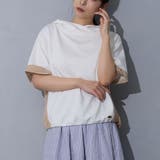 28オフホワイト | 異素材半袖プルオーバー | NICOLE