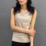 19ライトグレー | チュール付きタンクトップ | NICOLE