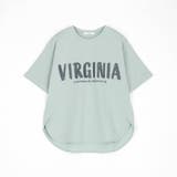 手書き風ロゴ ラウンドヘムTシャツ | NICOLE | 詳細画像1 