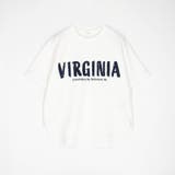 09ホワイト | 手書き風ロゴ ラウンドヘムTシャツ | NICOLE