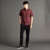 メランジツイル カッタウェイカラーシャツ | NICOLE | 詳細画像2 