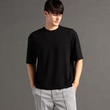 49ブラック | グラフィックジャカード クルーネックTシャツ | NICOLE