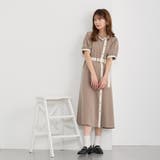 18ベージュ | アシメカラーワンピース | NICOLE