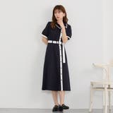67ネイビー | アシメカラーワンピース | NICOLE
