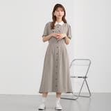 18ベージュ | フロントタブデザインワンピース | NICOLE