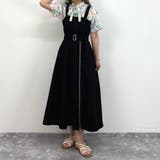 49ブラック | ファスナースリットジャンパースカート | NICOLE