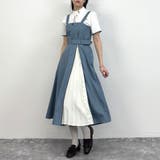 60ブルー | ファスナースリットジャンパースカート | NICOLE