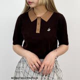 13ブラウン | 【BEVERLY HILLS POLO CLUB】透かし編みニットポロシャツ | NICOLE