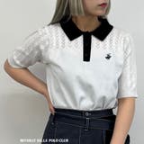 28オフホワイト | 【BEVERLY HILLS POLO CLUB】透かし編みニットポロシャツ | NICOLE
