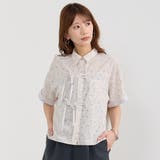 18ベージュ | フロントリボンブラウス | NICOLE