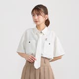 28オフホワイト | アニマル刺繍オーバーシャツ | NICOLE