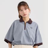 64サックス | ハーフZIPポロシャツ | NICOLE