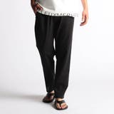 49ブラック | バーズアイカノコ 8分丈イージーパンツ | NICOLE