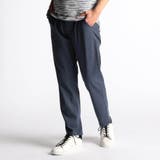 60ブルー | バーズアイカノコ 8分丈イージーパンツ | NICOLE