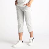 09ホワイト | 【NICOLE SPORTS】TCシャンブレーツイルクロップドパンツ | NICOLE