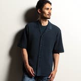 60ブルー | 【RIELABO】シアージャカード サマーニットシャツ | NICOLE