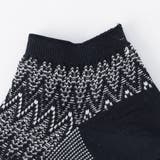 シェブロン×ロゴジャカード ショートソックス | NICOLE | 詳細画像3 