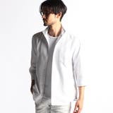 19ライトグレー | シアーチェック7分袖スタンドカラーシャツ | NICOLE