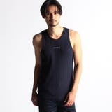 67ネイビー | ランダムテレコ・メランジ天竺タンクトップ | NICOLE