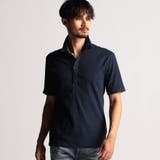 67ネイビー | 【25年モデル EC限定再販売】ランダムテレコショートレギュラーカラーポロシャツ | NICOLE