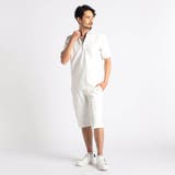 【NICOLE SPORTS】エンボスクラック柄スキッパーポロシャツ | NICOLE | 詳細画像2 