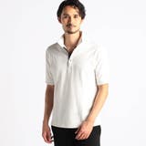 09ホワイト | 【NICOLE SPORTS】ブリスターチェックスタンドポロシャツ | NICOLE