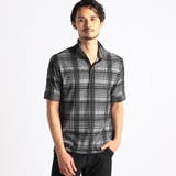 49ブラック | 【NICOLE SPORTS】ブリスターチェックスタンドポロシャツ | NICOLE