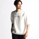 09ホワイト | ロゴプリント5分袖プルオーバー | NICOLE