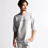 19ライトグレー | ロゴプリント5分袖プルオーバー | NICOLE