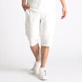 09ホワイト | 【NICOLE SPORTS】エンボスクラック柄ハーフパンツ | NICOLE