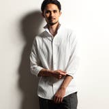 09ホワイト | 【RIELABO】シアーメッシュ 7分袖スタンドシャツ | NICOLE