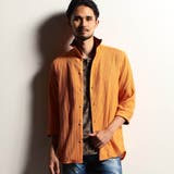 10オレンジ | 【RIELABO】シアーメッシュ 7分袖スタンドシャツ | NICOLE