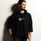 49ブラック | 【RIELABO】シアーメッシュ 7分袖スタンドシャツ | NICOLE