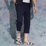 67ネイビー | エステルクレープイージークロップドパンツ | NICOLE