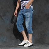 64サックス | クロップドデニムカーゴパンツ | NICOLE