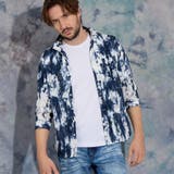 09ホワイト | ムラプリントジャカード７分袖シャツ | NICOLE