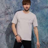 19ライトグレー | メタルジェルプリント半袖Tシャツ | NICOLE