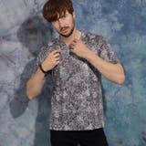 29グレー | パイソン柄プリントVネック半袖Tシャツ | NICOLE