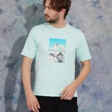 41ライトグリーン | アラカルトプリントクルーネック半袖Tシャツ | NICOLE
