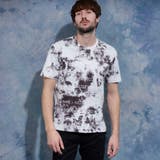 09ホワイト | 【WEB限定】ムラ柄ロゴプリント半袖Ｔシャツ | NICOLE