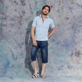 【WEB限定】ランダムテレコショートレギュラーカラーポロシャツ | NICOLE | 詳細画像5 