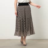 【WALDO】ジオメトリック柄ウエストリブプリーツスカート | NICOLE | 詳細画像1 