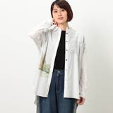 28オフホワイト | 【WALDO】風景柄レギュラーシャツ | NICOLE