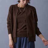 13ブラウン | レイヤードニットプルオーバー | NICOLE