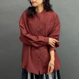 13ブラウン | シアーシャツブラウス | NICOLE