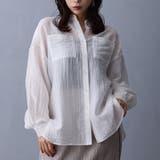 28オフホワイト | シアーシャツブラウス | NICOLE