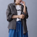 39チャコールグレー | シアーシャツブラウス | NICOLE