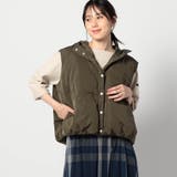 13ブラウン | ラウンドシルエットフーディベスト | NICOLE